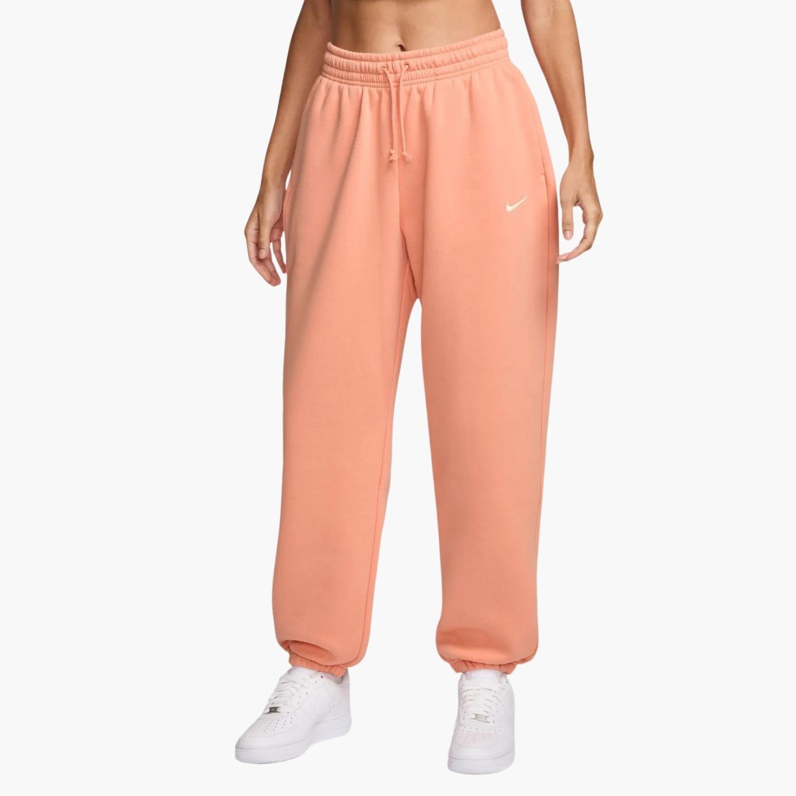 Nike Sportswear Phoenix Yüksek Belli Bol Kesim Eşofman Altı - Somon