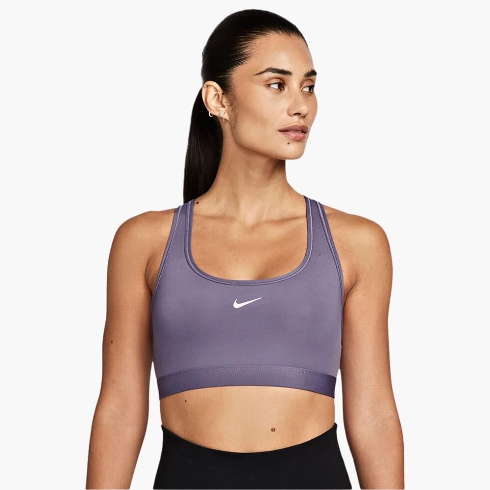 Nike Swoosh Light Support Dolgusuz Spor Sütyeni - Lila