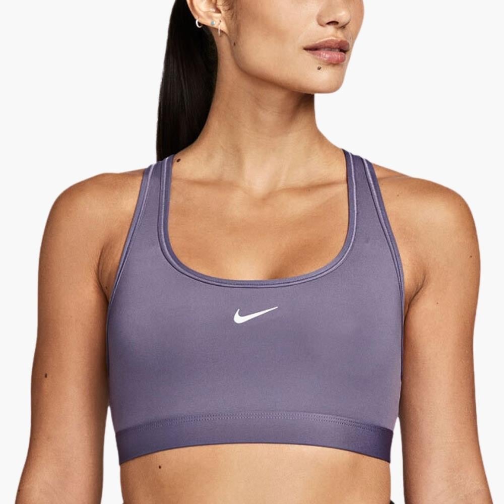 Nike Swoosh Light Support Dolgusuz Spor Sütyeni - Lila