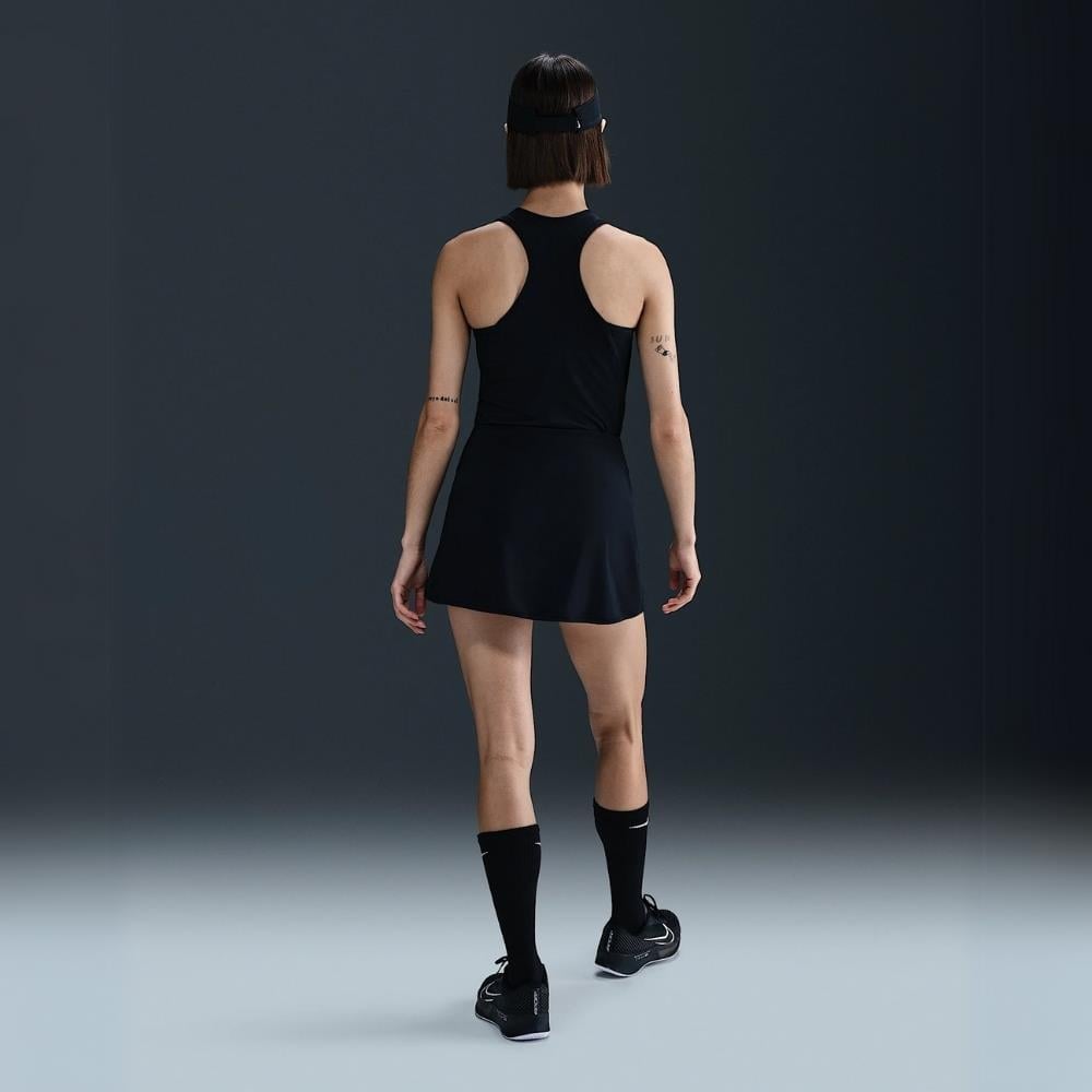 Nike Victory Dri-FIT Düz Tenis Eteği - Siyah