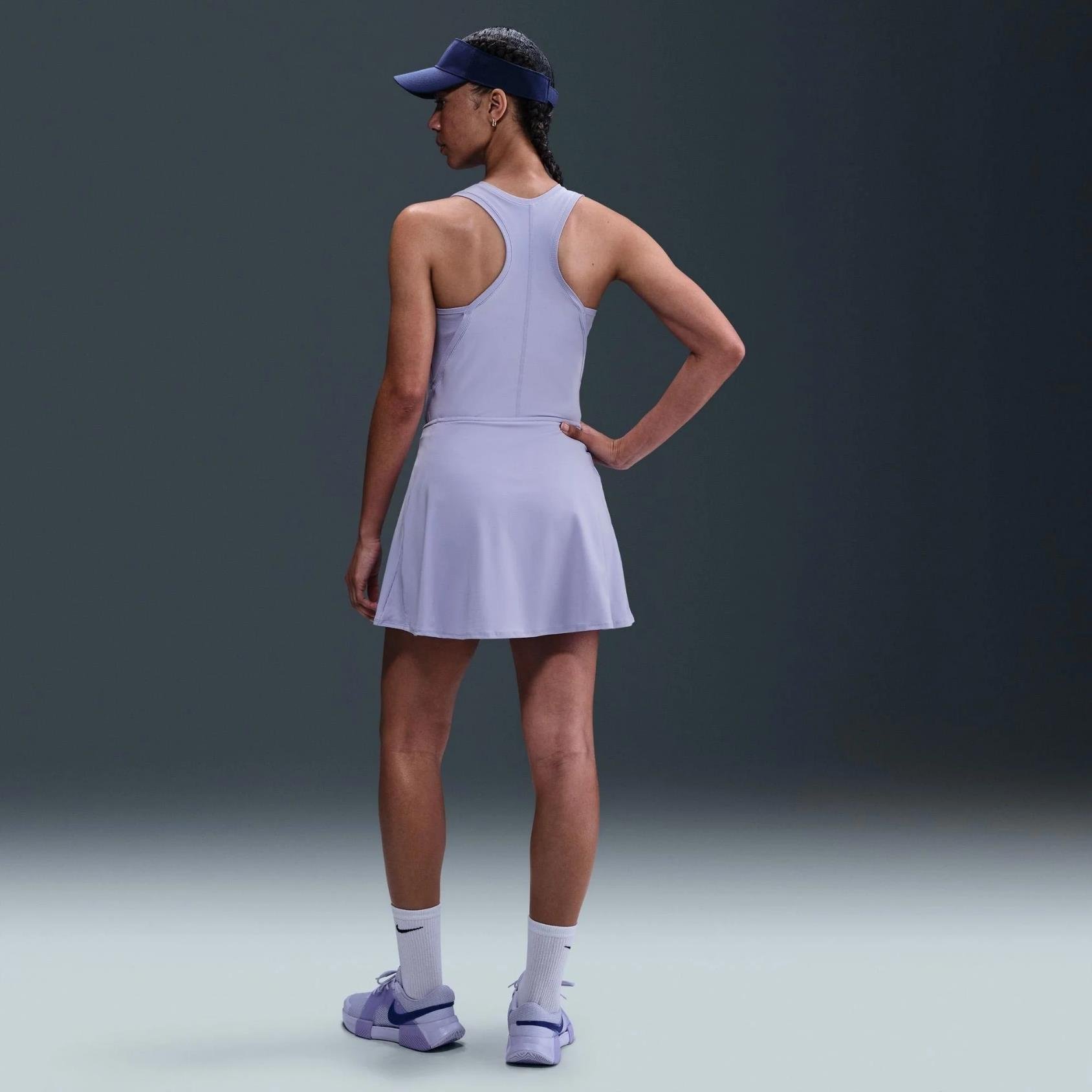 Nike Victory Dri-FIT Fırfırlı Tenis Eteği - Lila