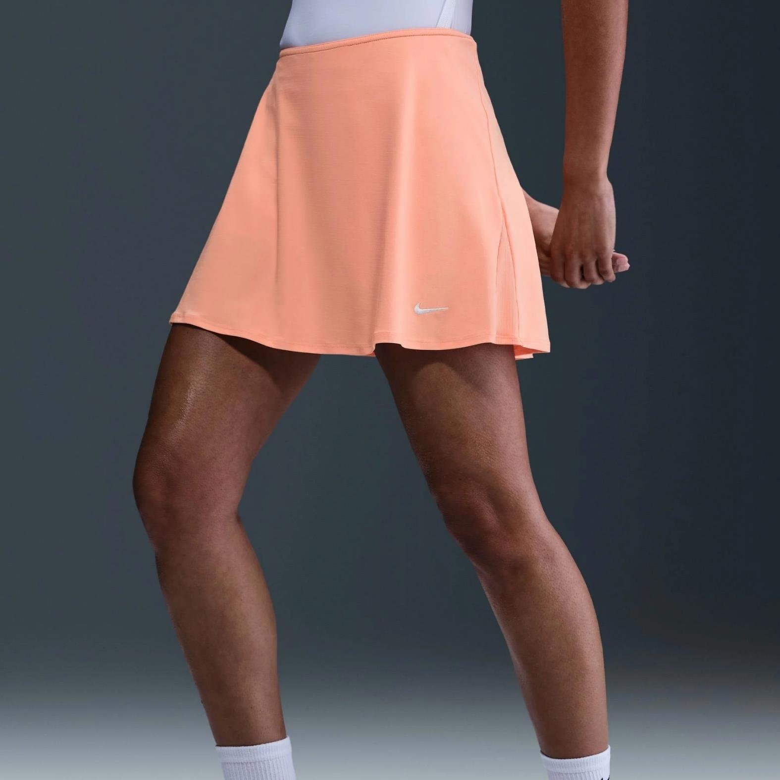 Nike Victory Dri-FIT Fırfırlı Tenis Eteği - Somon