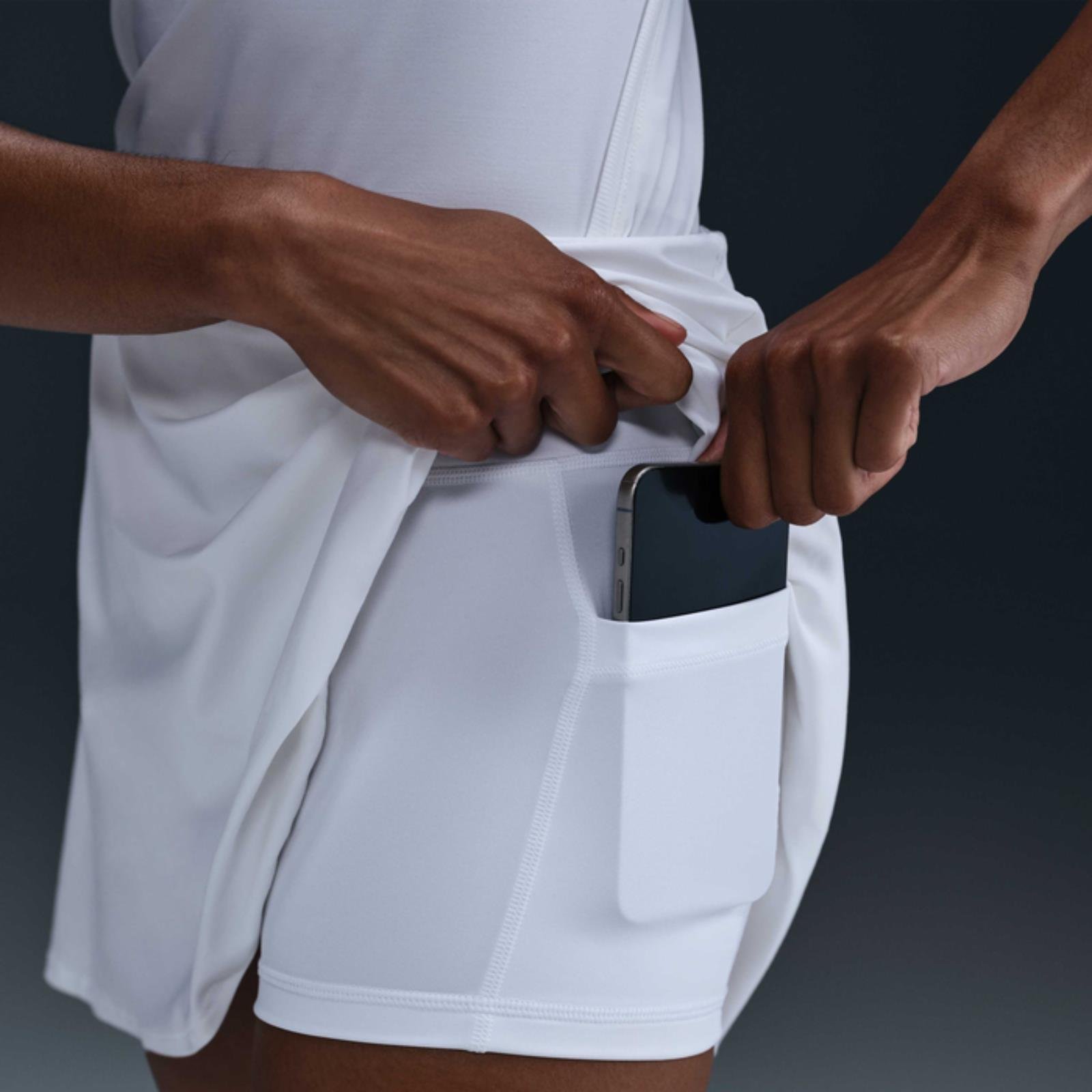 Nike Victory Dri-FIT Fırfırlı Tenis Eteği - Beyaz