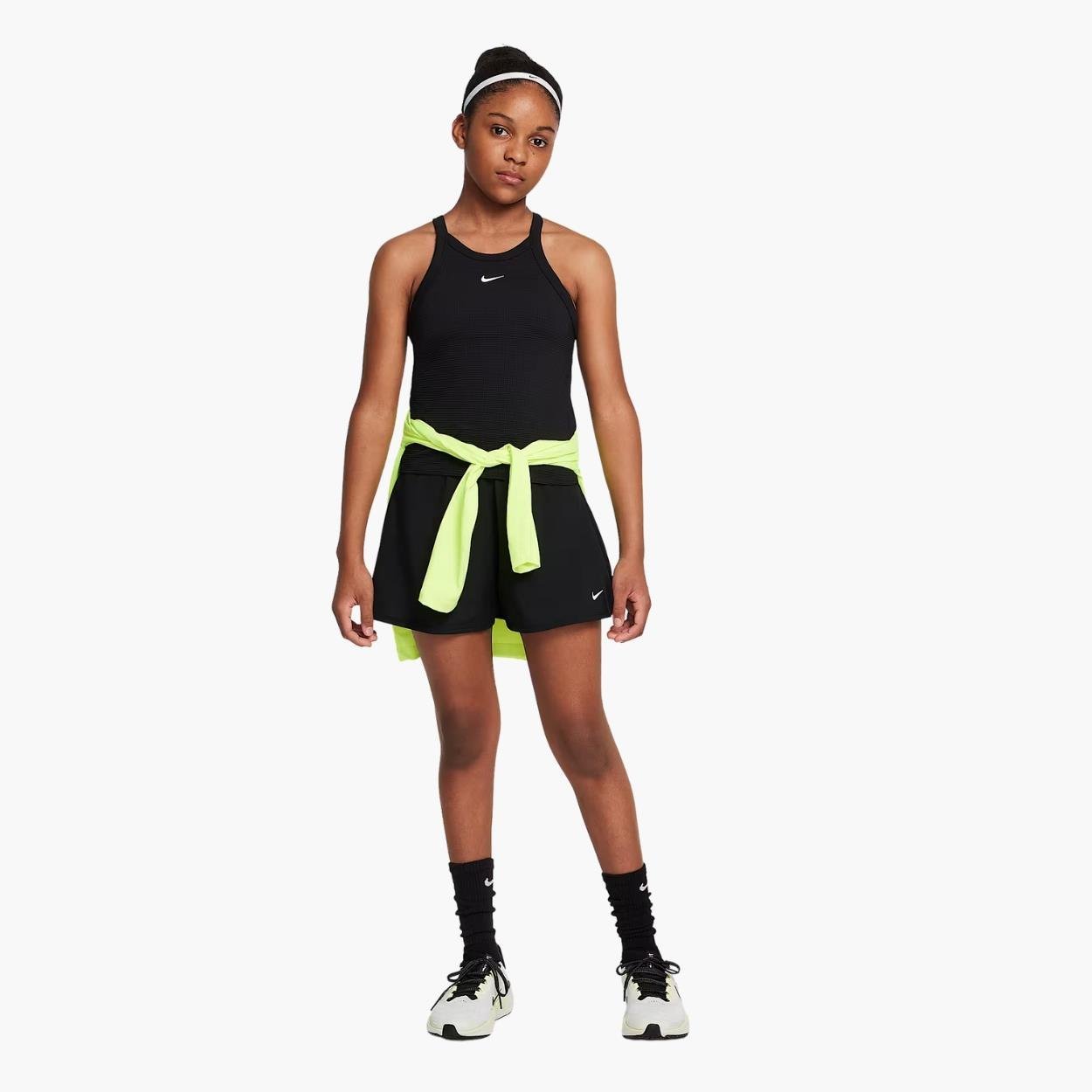 Nike Yüksek Yakalı Genç Kız Atleti - Siyah