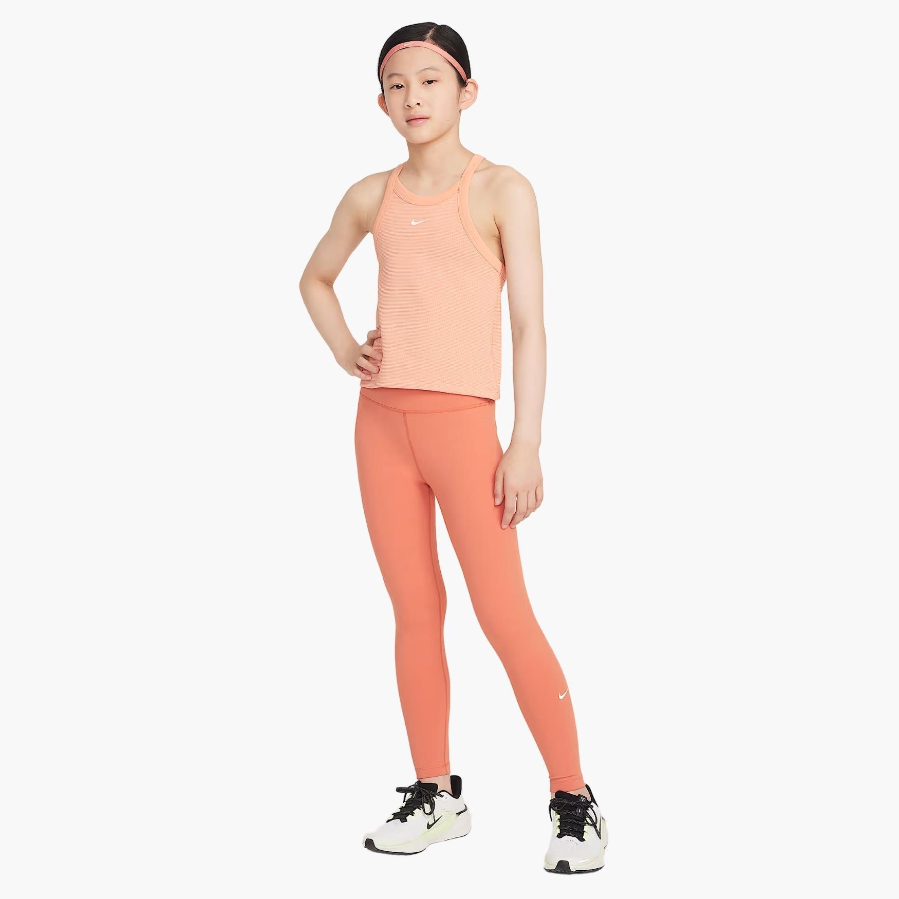 Nike Yüksek Yakalı Genç Kız Atleti - Somon