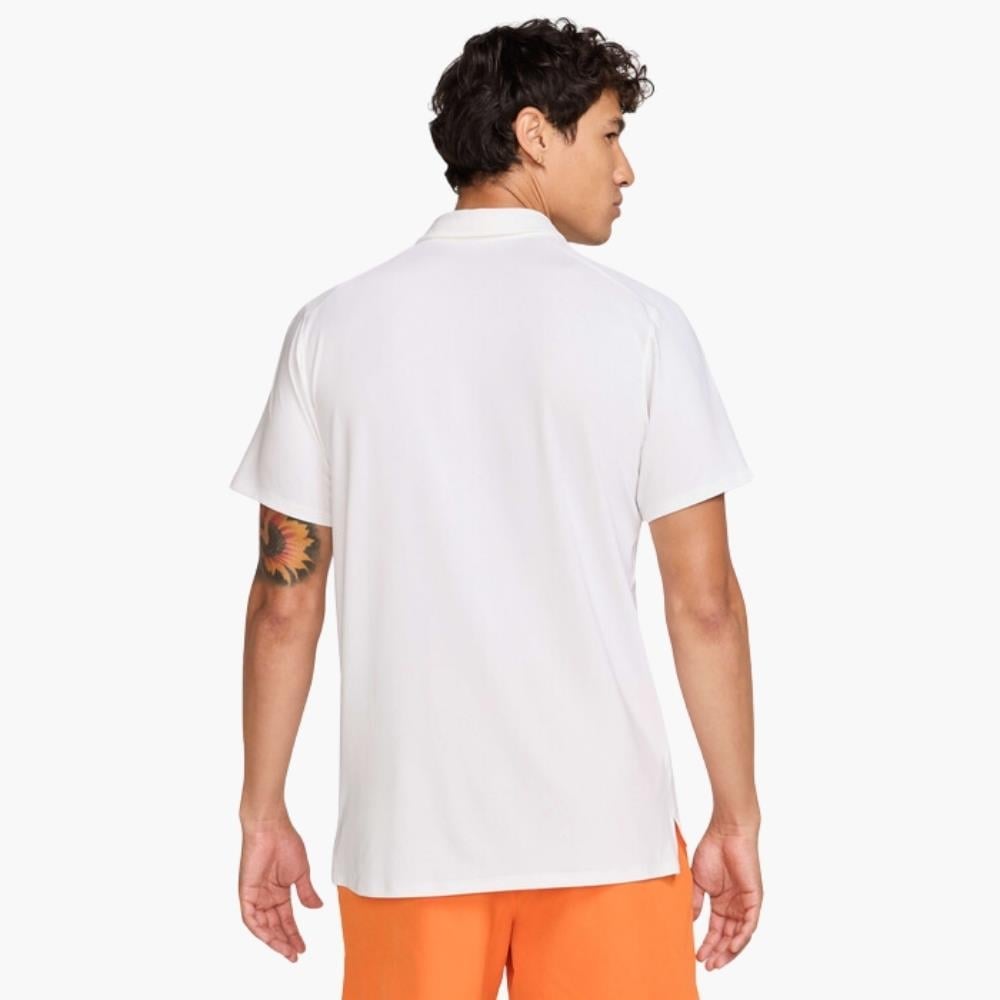 NikeCourt Advantage Dri-FIT Polo Yaka Tenis T-Shirt - Beyaz