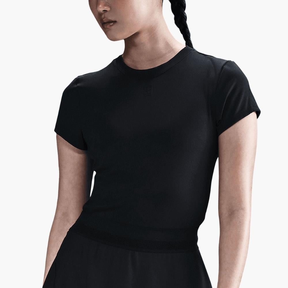 NikeCourt Advantage Dri-FIT Tenis T-Shirt - Siyah