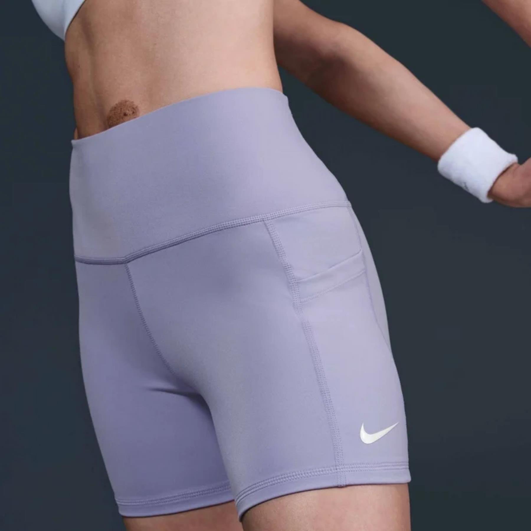 NikeCourt Dri-FIT Cepli Tenis Şortu - Lila