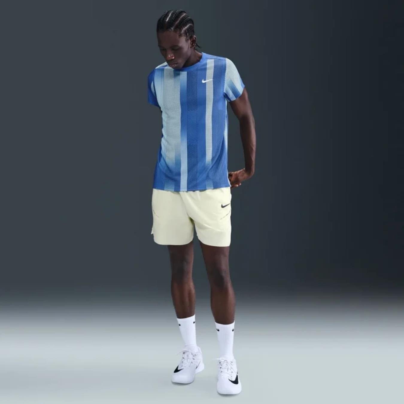 NikeCourt Dri Fit Victory Printed T-Shirt - Mavi