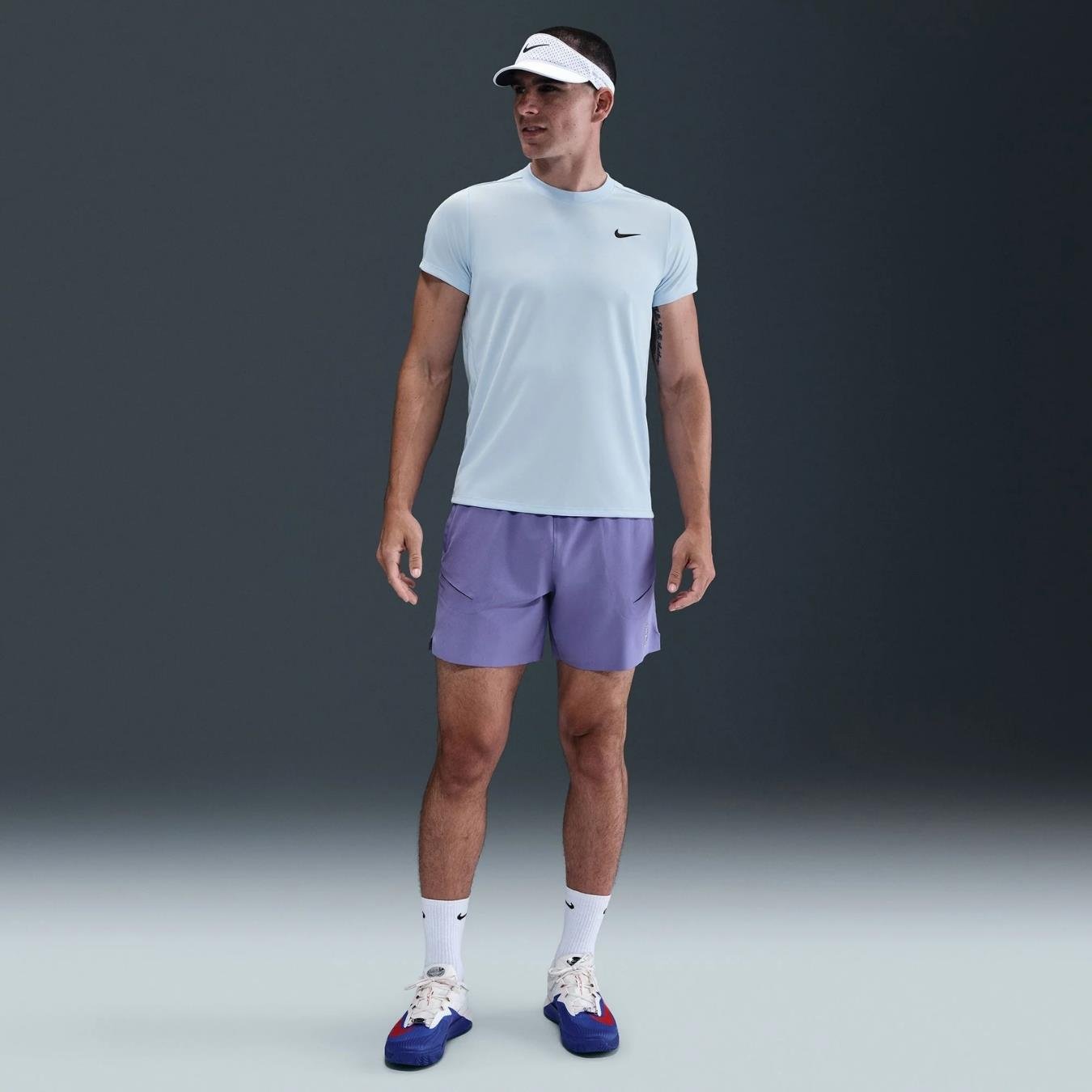 NikeCourt Victory Dri-FIT Tenis T-Shirt -Buz Mavisi