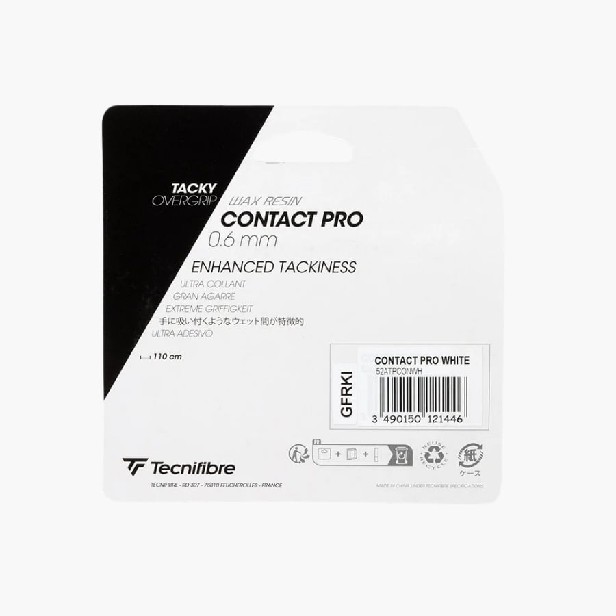 Tecnifibre Contact Pro Overgrip Unisex -Beyaz Raket Gribi