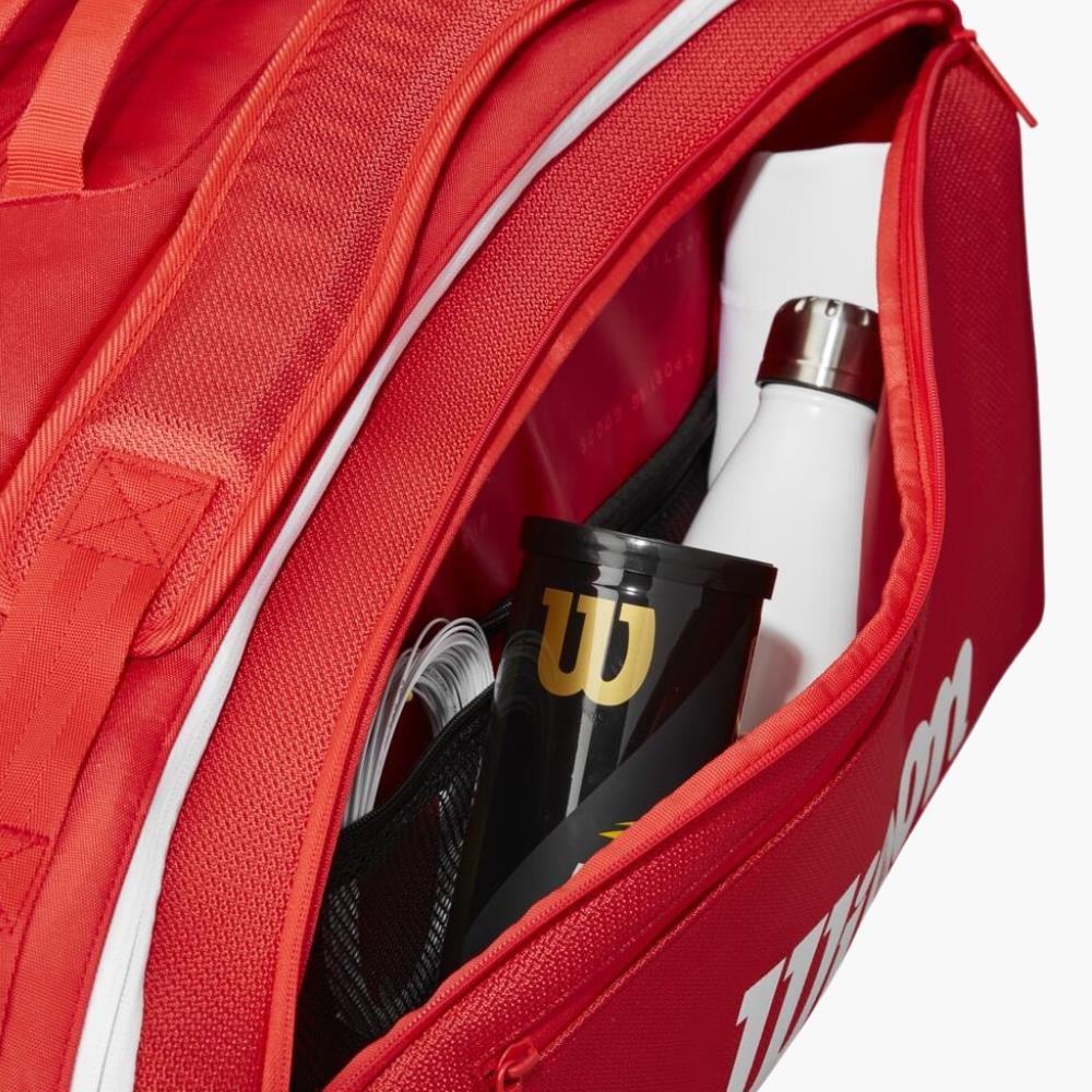 Wilson Super Tour 15'li Raket Çantası - Kırmızı
