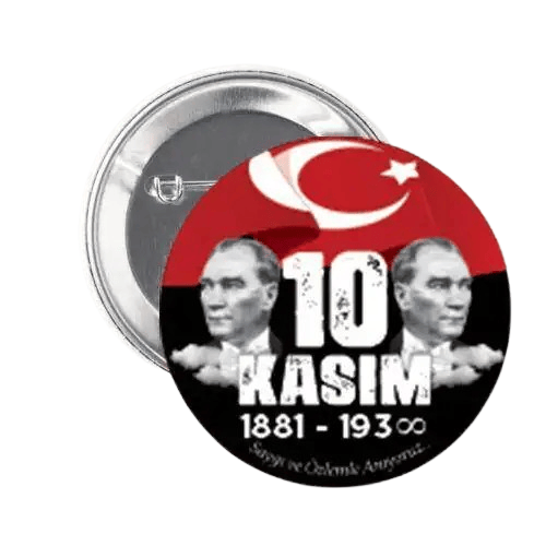10 Kasım Atatürk'ü anma yaka çanta rozeti 6 li paket Atatürk' ü anma törenleri ölüm yıldönümü törenleri