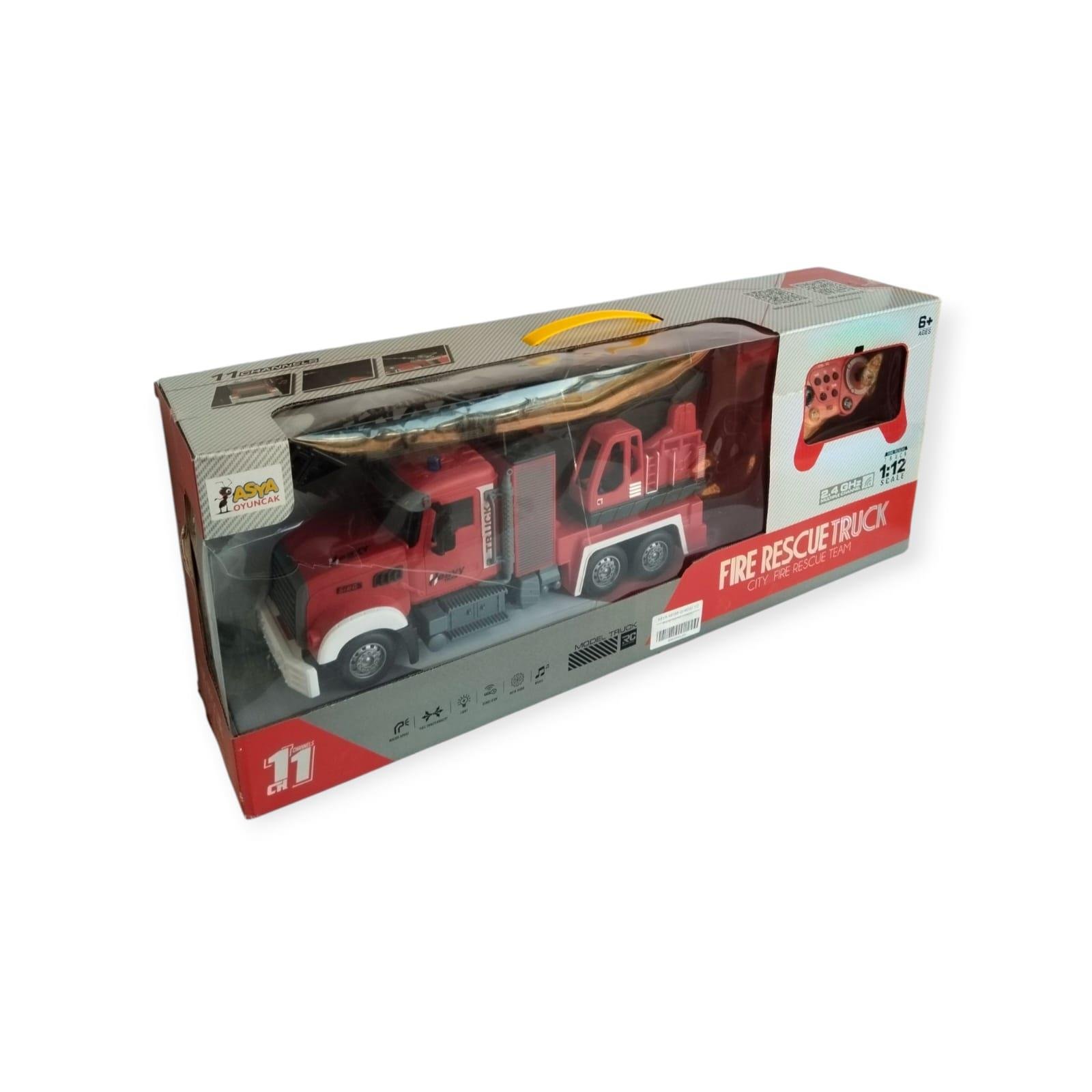 1:12 Uzaktan Kumandalı A8196 İtfaiye Kurtarma Kamyonu
