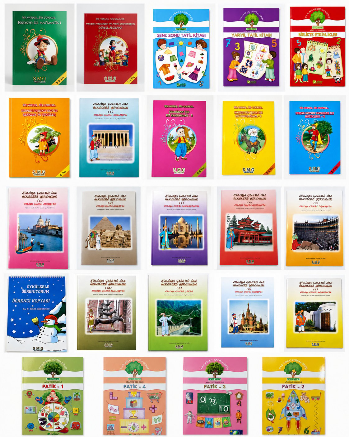 24 lü Tatil Seti Etkinlik-kavram-Boyama-Dikkat-matematik 4-7 yaş + Minecraft maske boyama stickers