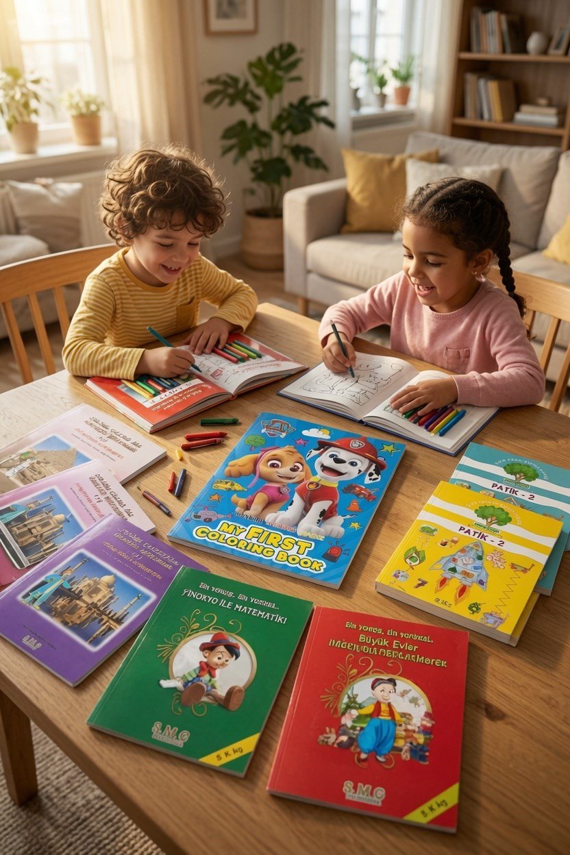 24'lü Tatil Seti Etkinlik Kavram Boyama Dikkat Matematik 4-7 Yaş Paw Patrol Hediyeli