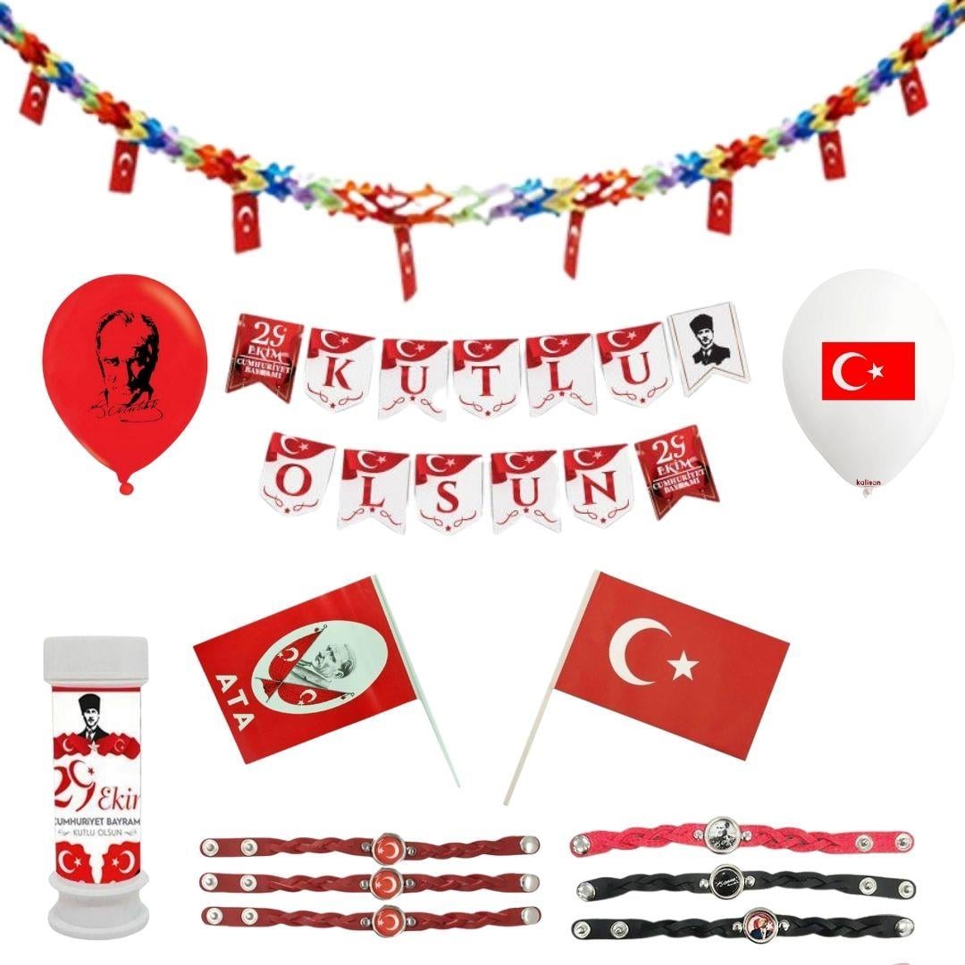 29 Ekim Cumhuriyet Bayramı kutlamaları süsleri, milli bayram, bayrak süsleri