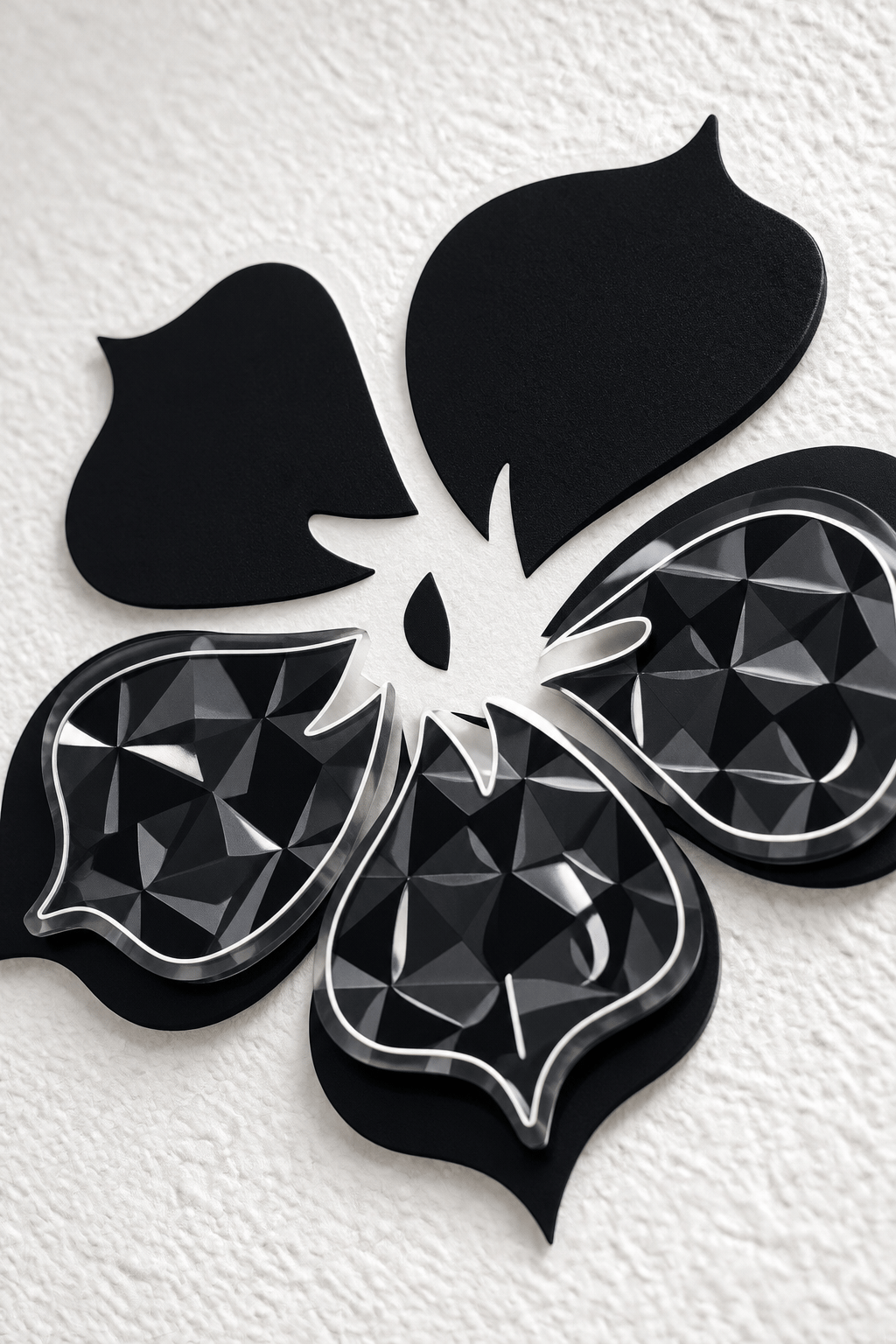 3D Simli Çiçekli Duvar Stickerı 32x50 Duvar Dekarasyonu