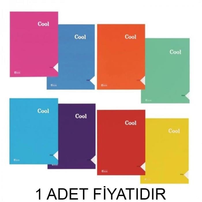 40 Yaprak A4 Cool Iplik Dikiş Plastik Kapak Kareli Defter