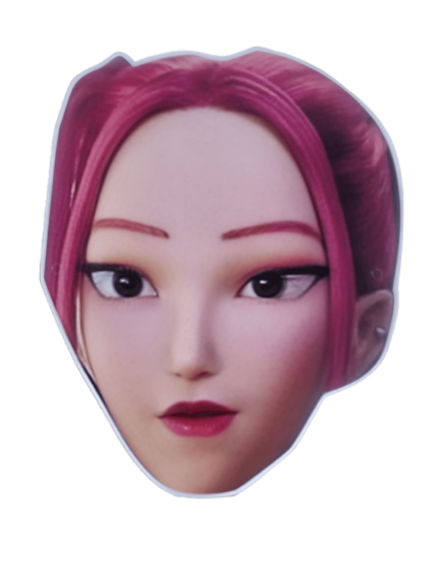 6'lı Paket Lisanslı K-pop Hunterix Demon Hunters İblis Avcıları Karton Maske Seti - Parti ve Etkinlik Kostümü Aksesuarı