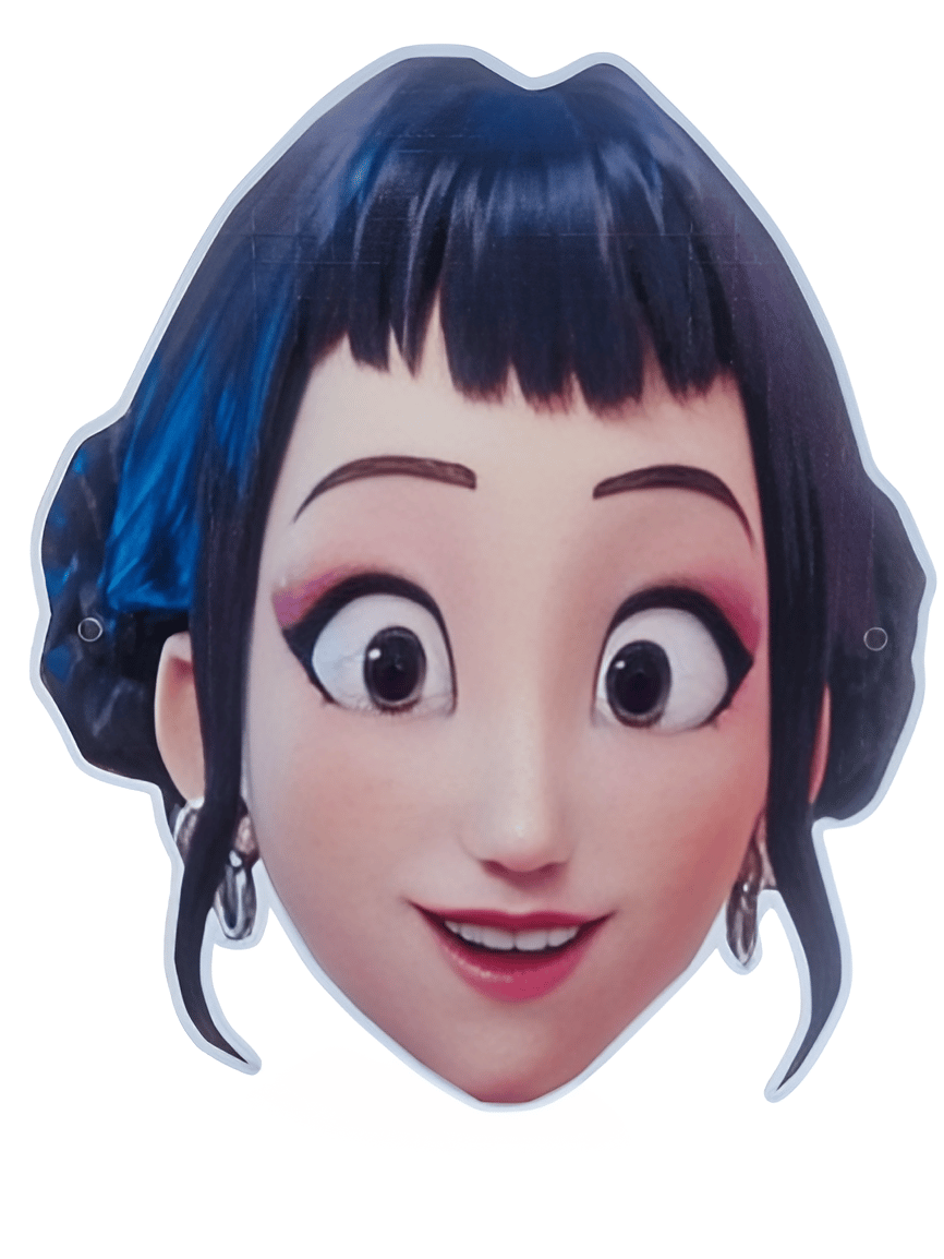 6'lı Paket Lisanslı K-pop Hunterix Demon Hunters İblis Avcıları Karton Maske Seti - Parti ve Etkinlik Kostümü Aksesuarı