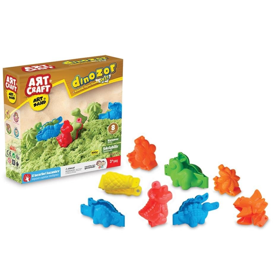 Art Craft Kinetik Kum 500 gr Dinazor Set