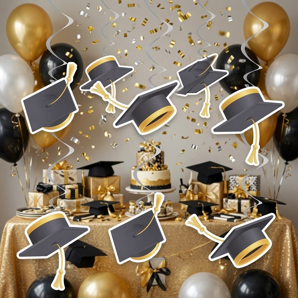 Asmalı Sarkıt süs tavan MEZUNİYET 6 LI
