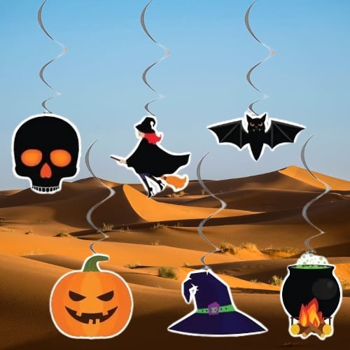 Asmalı Sarkıt süsü Halloween 6 lı Helezon