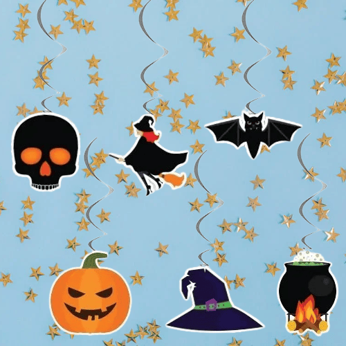 Asmalı Sarkıt süsü Halloween 6 lı Helezon
