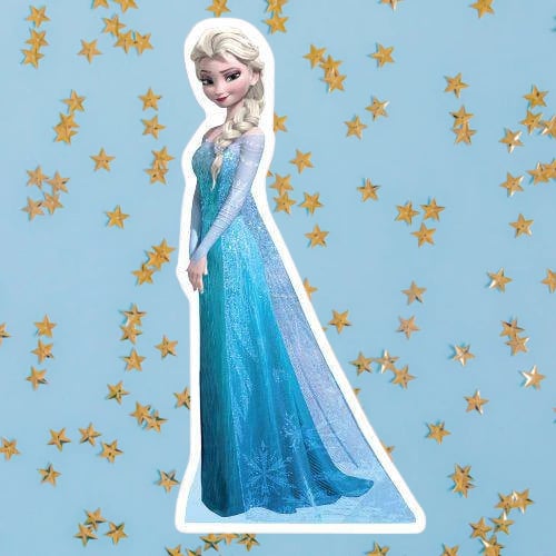 Ayaklı pano Elsa Ayaklı Pano 50 cm (frozen) Doğum Günü Masa Dekoru