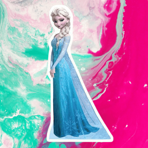 Ayaklı pano Elsa Ayaklı Pano 50 cm (frozen) Doğum Günü Masa Dekoru
