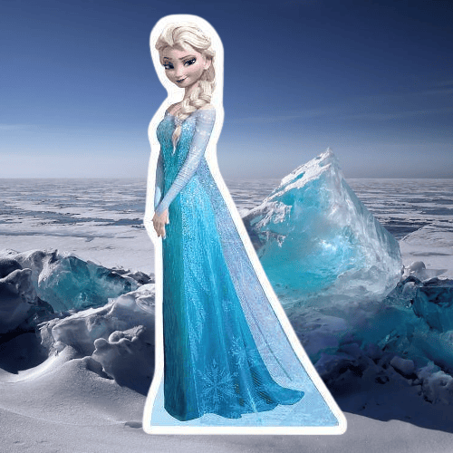 Ayaklı pano Elsa Ayaklı Pano 50 cm (frozen) Doğum Günü Masa Dekoru