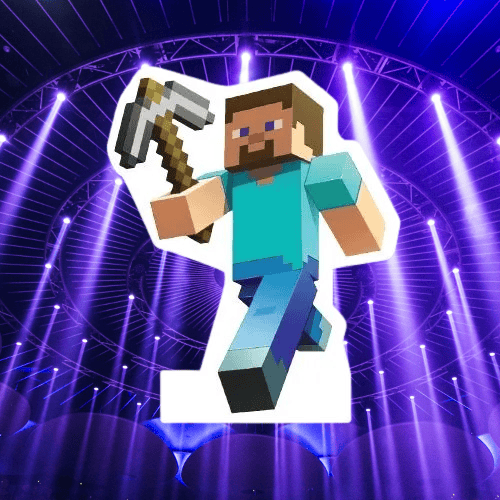 Ayaklı pano Minecraft Temalı 33x27 cm Masa Dekoru Çocuk Odası Süsü