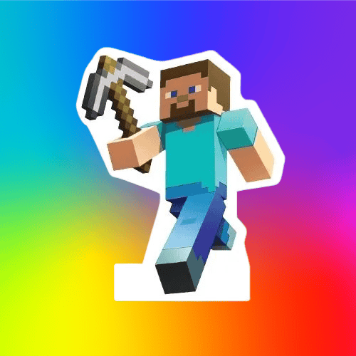 Ayaklı pano Minecraft Temalı 33x27 cm Masa Dekoru Çocuk Odası Süsü