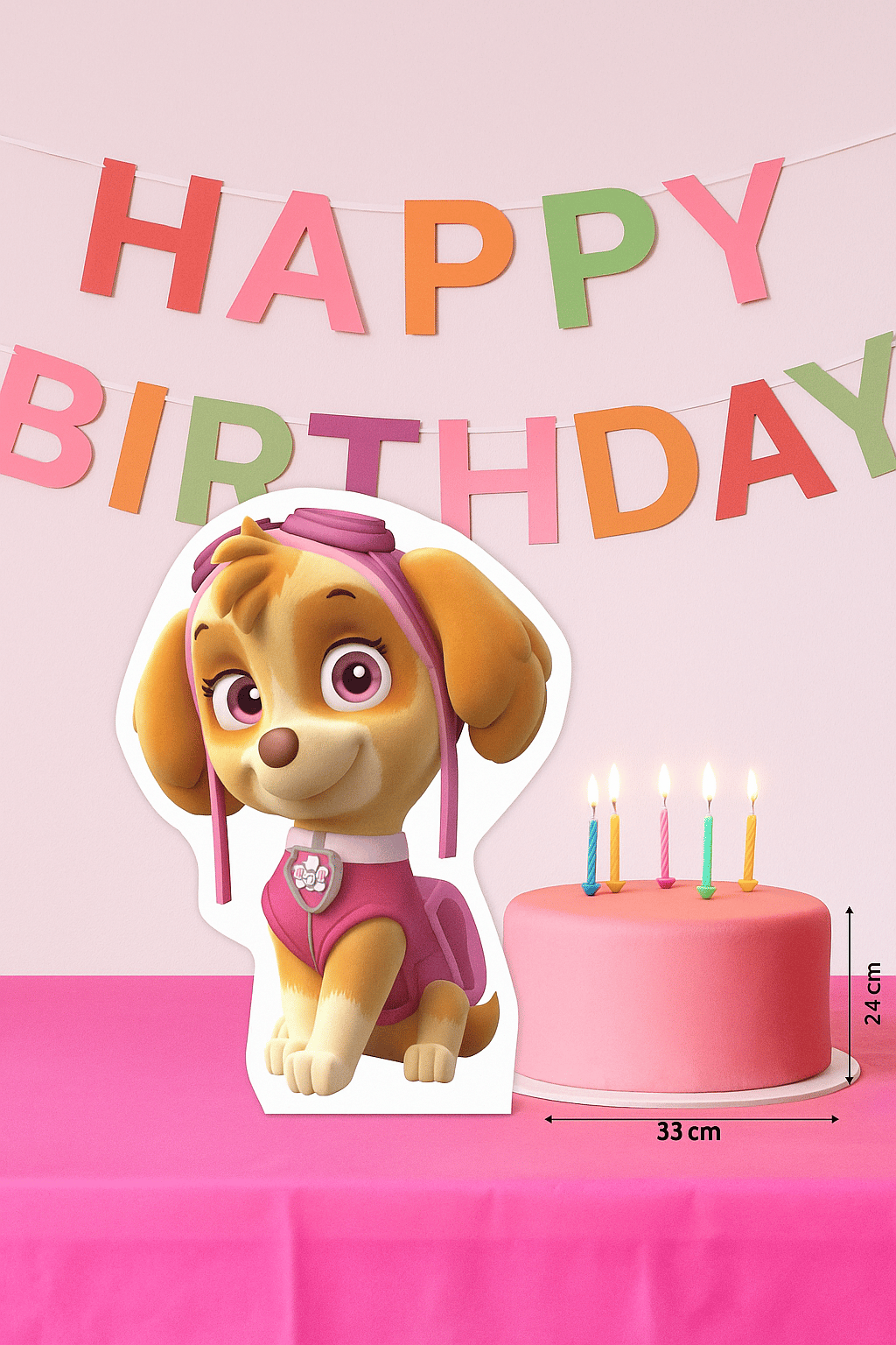 Ayaklı pano PAW PATROL-SKY 32*24 cm Doğum Günü Masa Dekoru- Oda Süsü