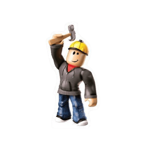 Ayaklı Pano Roblox Builderman Temalı  35x17 cm Doğum Günü Masa Süsü Oda Dekoru