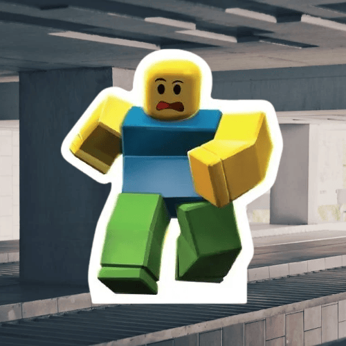 Ayaklı Pano Roblox Noob Temalı 33x29 cm Doğum Günü Masa Dekoru Çocuk Odası Süsü