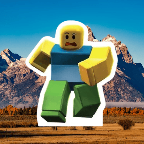 Ayaklı Pano Roblox Noob Temalı 33x29 cm Doğum Günü Masa Dekoru Çocuk Odası Süsü