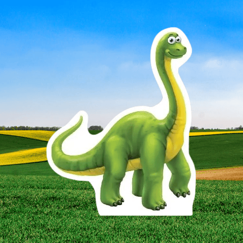 Ayaklı pano Sevimli Dino Temalı 36x28cm Doğum Günü Masa Dekoru Çocuk Odası Süsü 