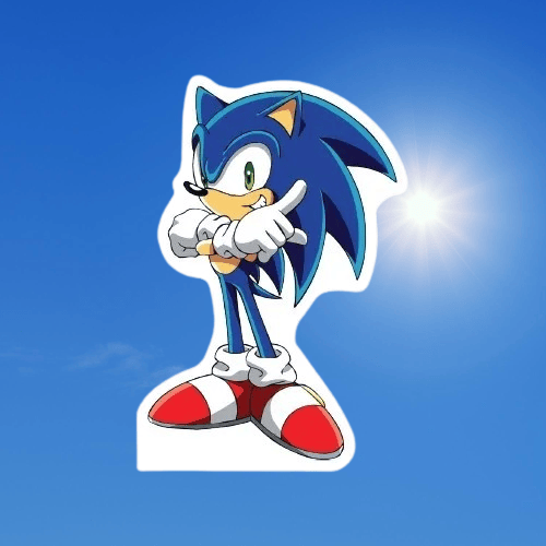 Ayaklı pano Sonic Boom 33X24 cm Mavi Kirpi Doğum Günü Masa Dekoru Çocuk Odası Süsü