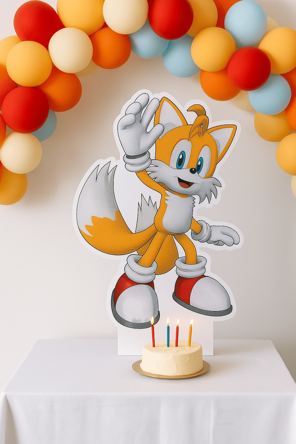 Ayaklı pano Sonic Boom 33x24 Miles Tails Masa Dekoru Çocuk Odası Dekoru Turuncu