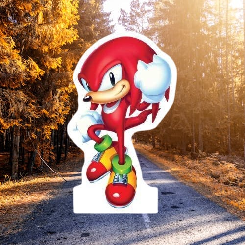 Ayaklı Pano Sonic Boom Ekidne Knuckles Ayaklı Pano 34x24 cm Doğum Günü Masa Dekoru
