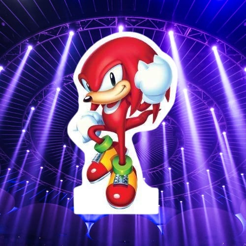 Ayaklı Pano Sonic Boom Ekidne Knuckles Ayaklı Pano 34x24 cm Doğum Günü Masa Dekoru