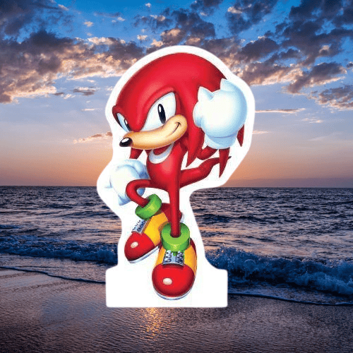 Ayaklı Pano Sonic Boom Ekidne Knuckles Ayaklı Pano 34x24 cm Doğum Günü Masa Dekoru