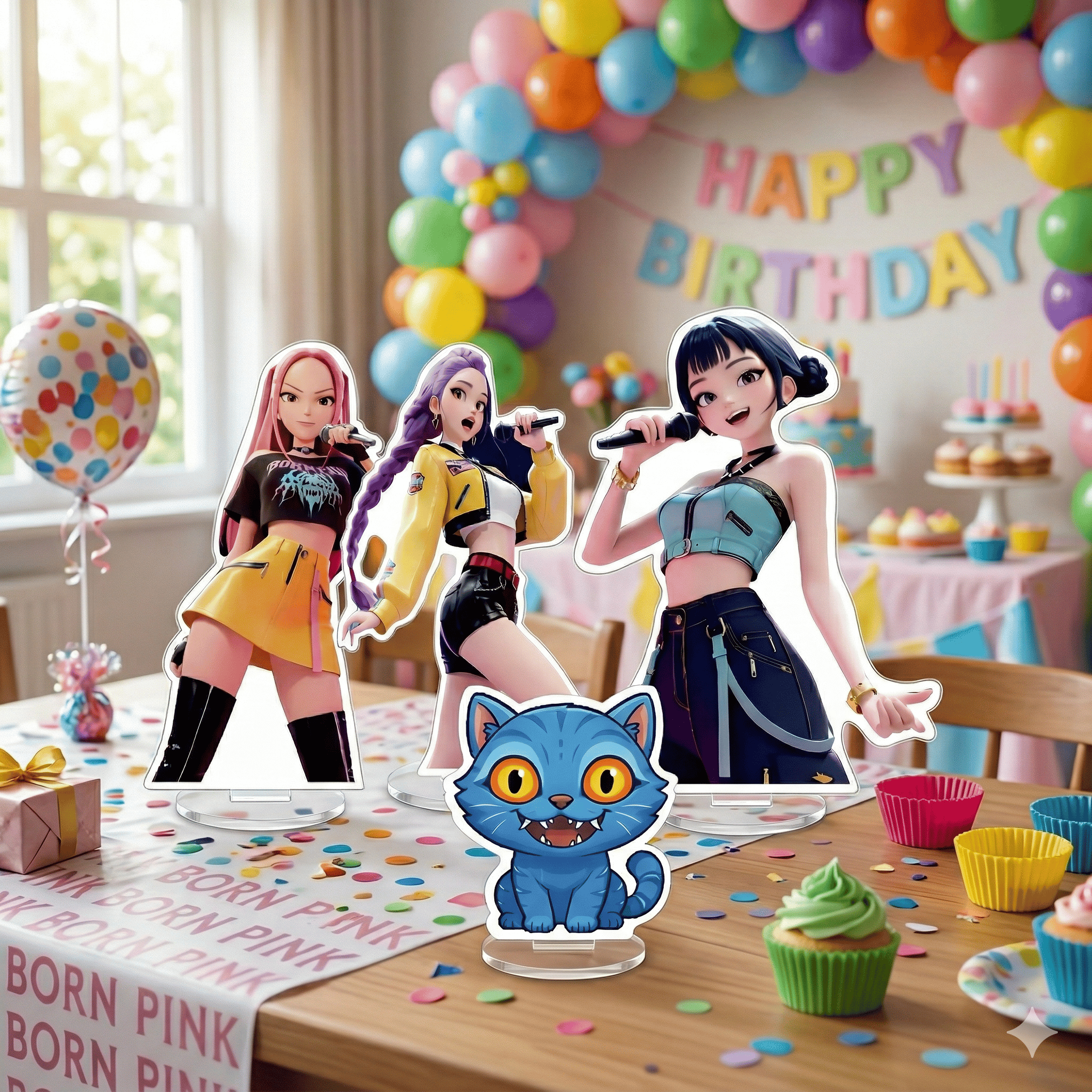 Ayaklı panoK-POP 4 Lİ SET(ZOEY-MİRA-RUMİ-TİGER)