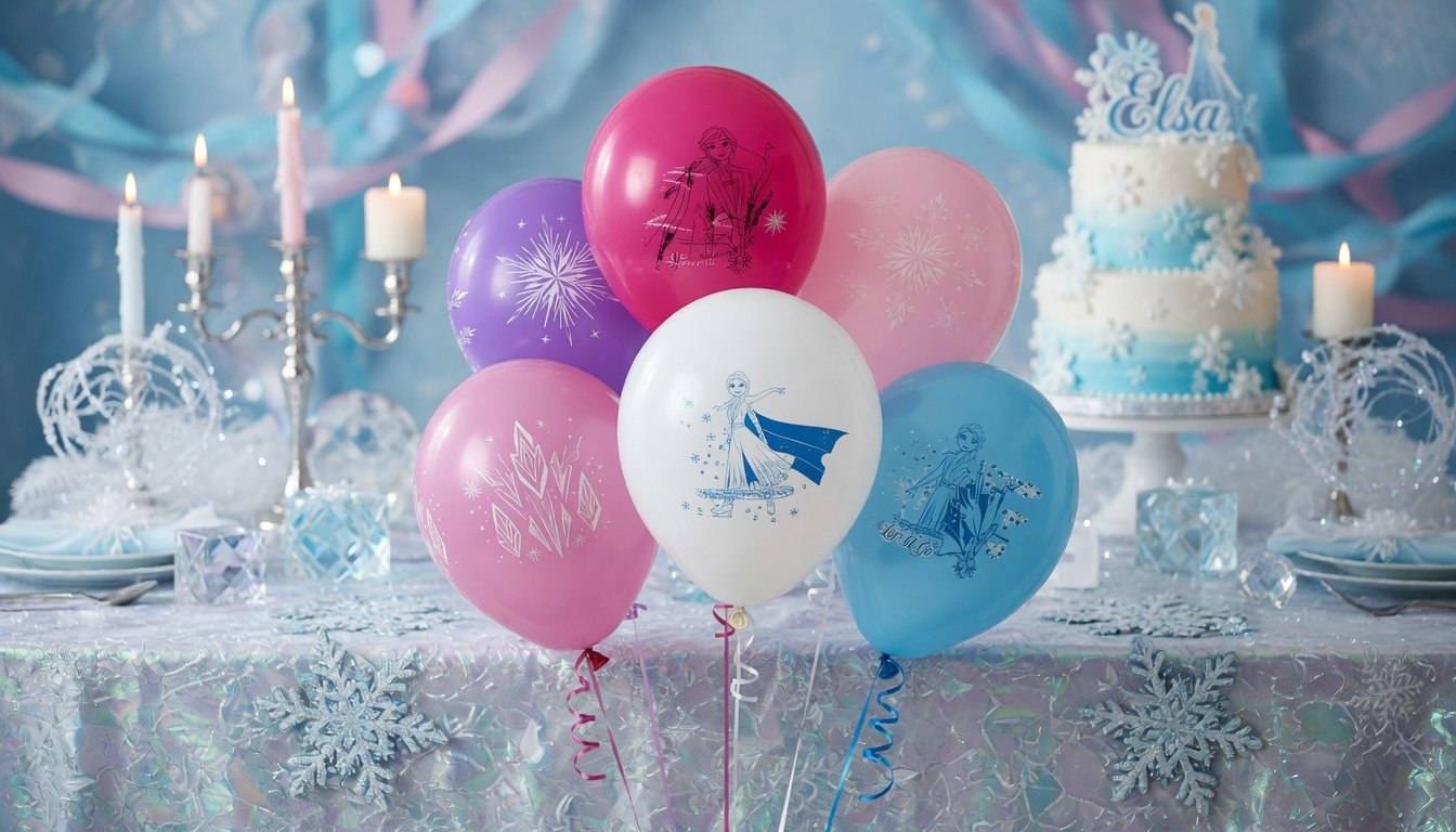 Balon 12 inç Frozen baskılı 6lı balon seti