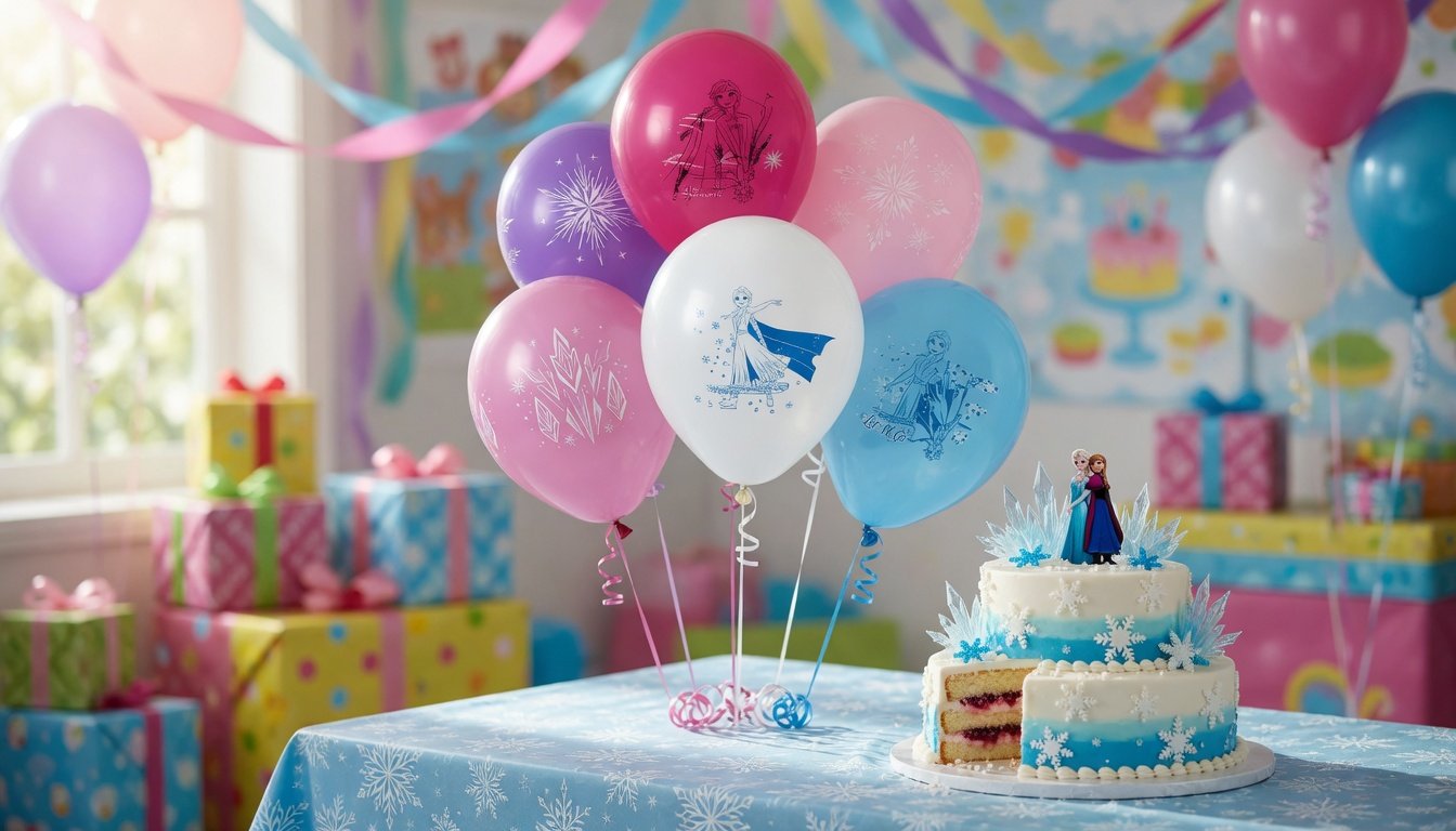 Balon 12 inç Frozen baskılı 6lı balon seti