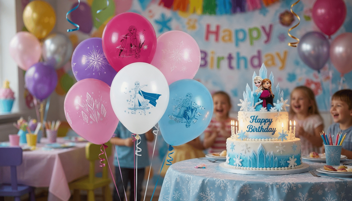 Balon 12 inç Frozen baskılı 6lı balon seti
