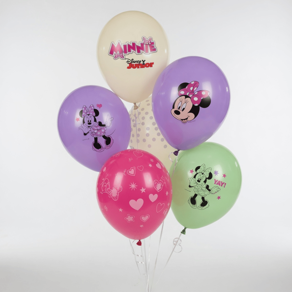 Balon 12 inç MİNNİE baskılı 6lı balon seti