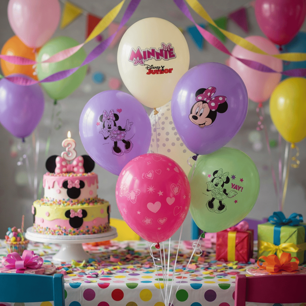 Balon 12 inç MİNNİE baskılı 6lı balon seti
